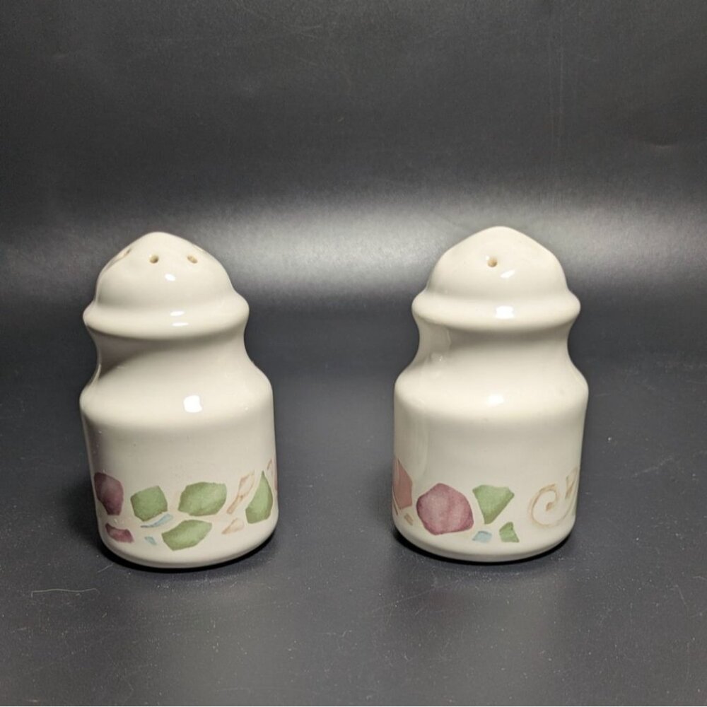 Pfaltzgraff Andalucia Salt & Pepper Shakers Ceramic Floral Design Vintage Set